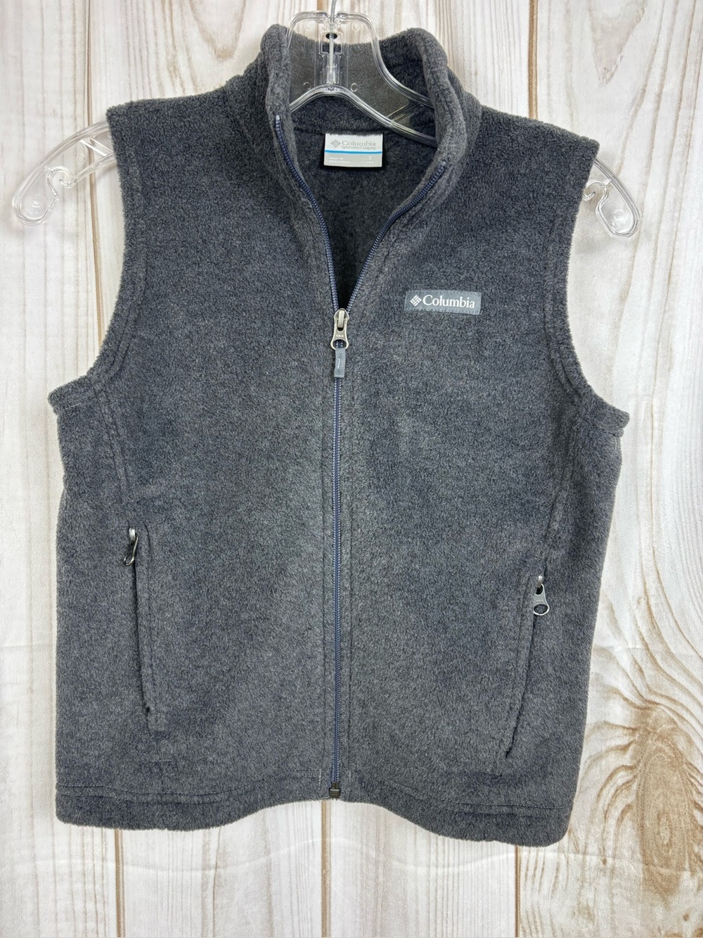 Columbia Youth Steens Mtn Fleece Vest Lightweight Unisex Back-to-School Gray 8